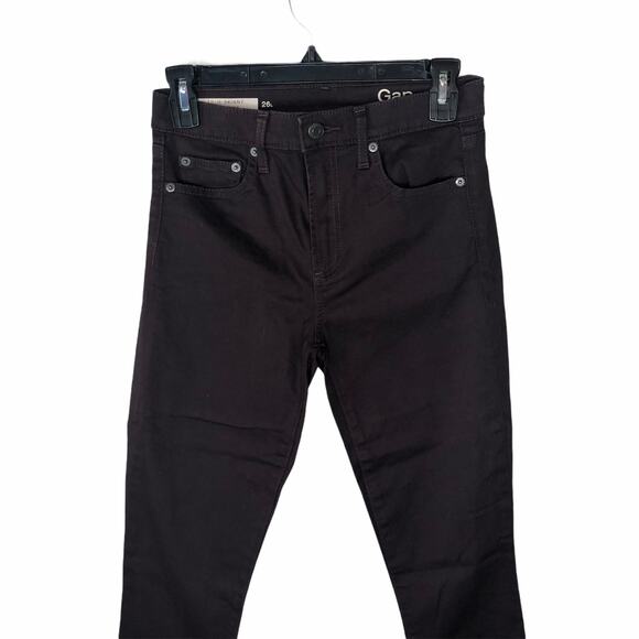 Gap 1969 Women's size 26 long True Skinny High Rise Brown Pants Preloved - Picture 3 of 11